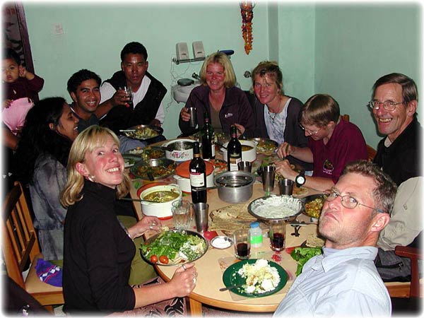 a party afterwards at our house