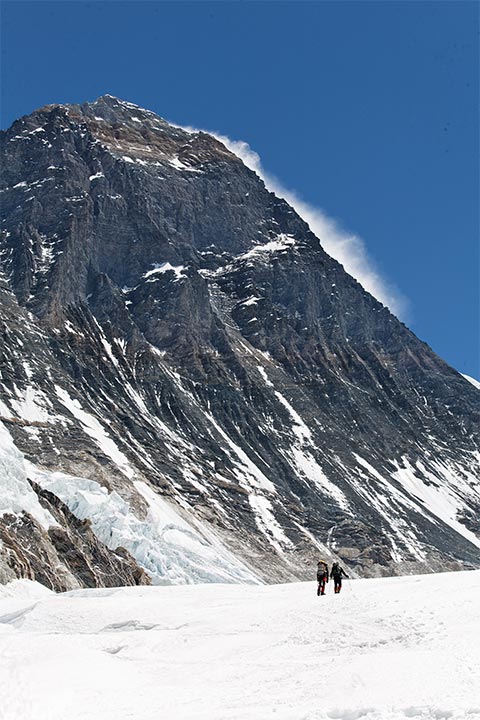 Andy and Dave with Everest in the background