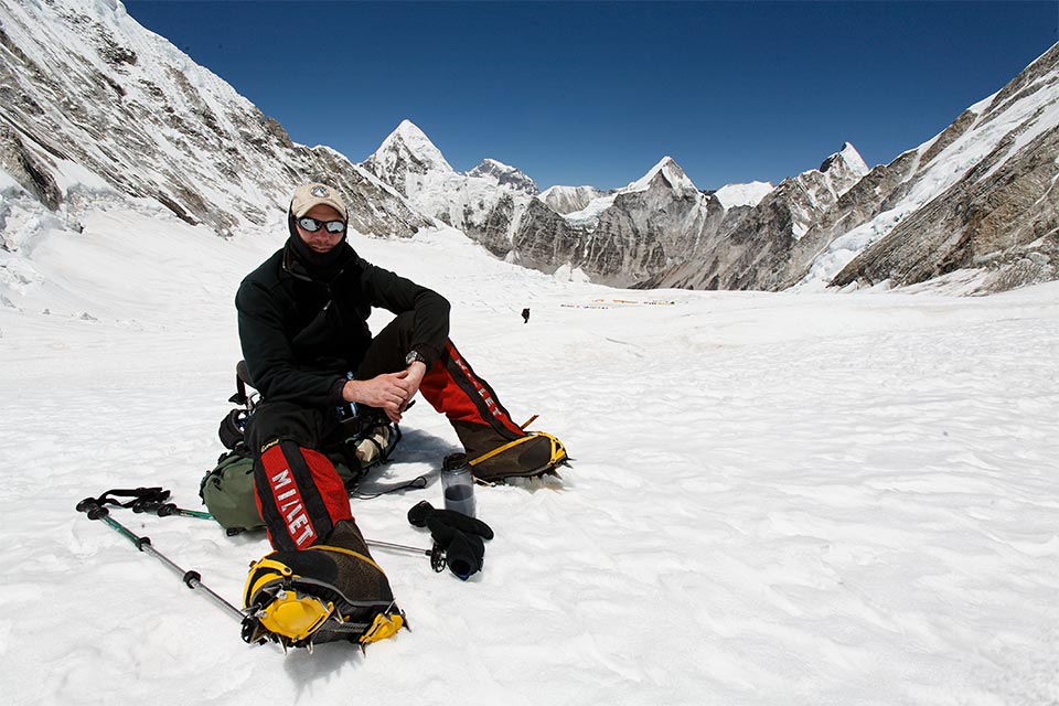 Andy en route to C2 on Everest