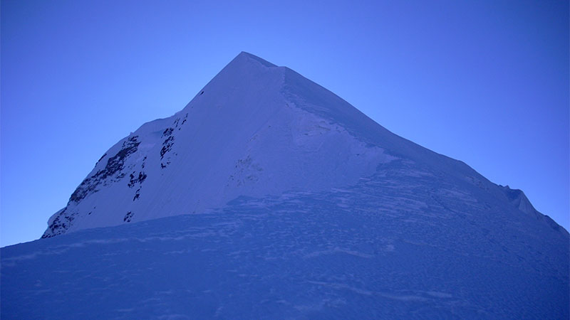The summit ridge