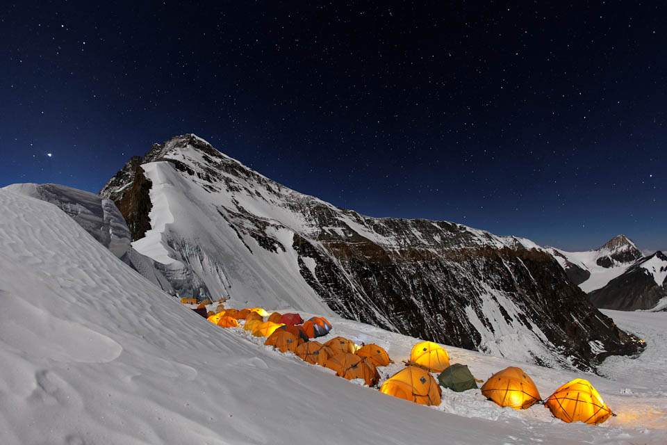 North Col at night