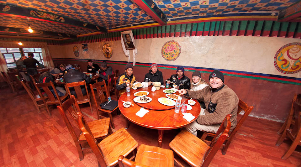 Dining in Tingri