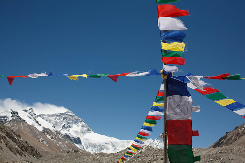 Prayer flags and Everest 