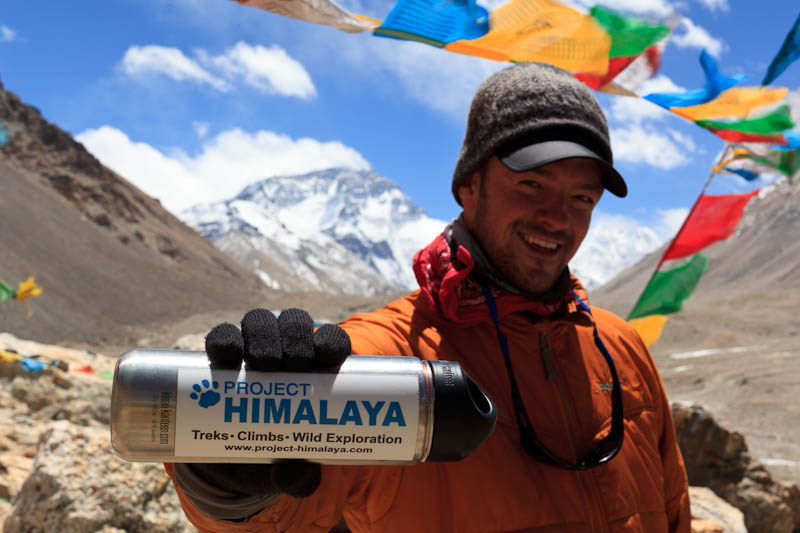 Luke with Everest