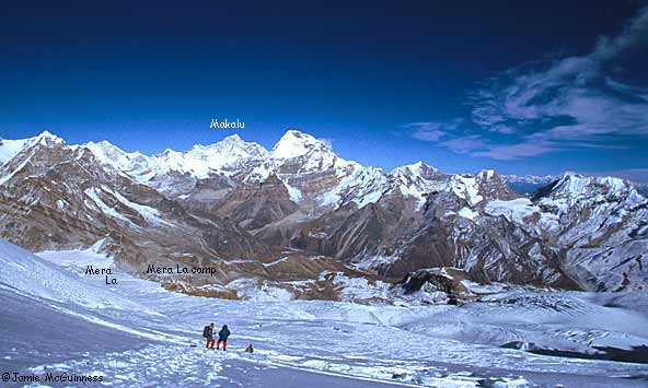 This valley heads north to the Amphu Labtsa, a difficult 5700m pass into the Khumbu (Everest) region.