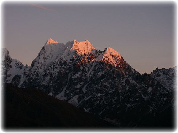 the trekking peak Mt Bokta in the Kanchenjunga / Kangchenjunga region, from the west