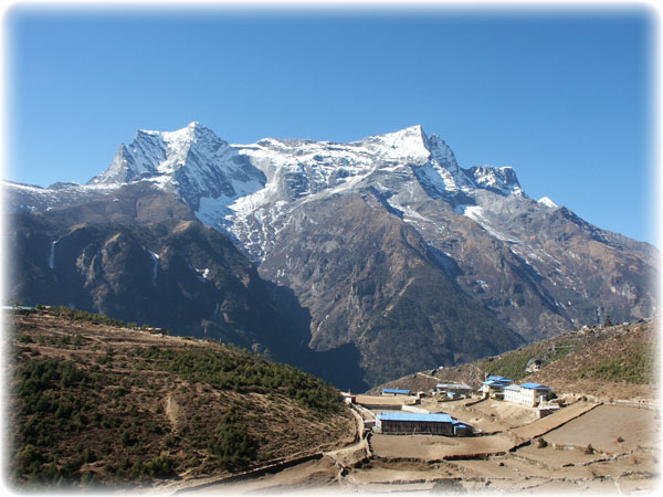 the trekking peak Kongde from Namche - it is usally attempted from the other side